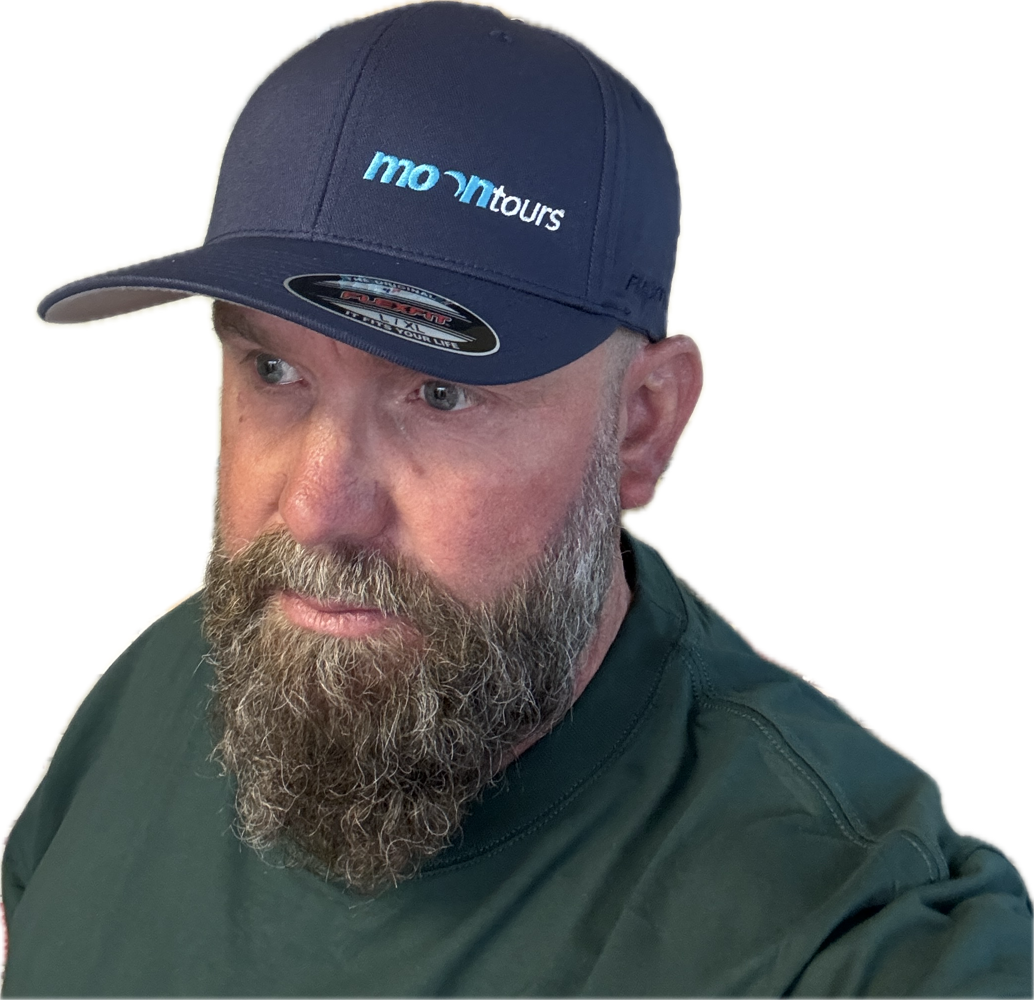 Moon Tours Genuine FLEXFIT Caps - Grey - Khaki - Navy - Image 4